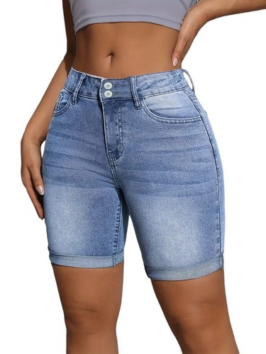 Damen jeansshort bermuda - jeansshort,